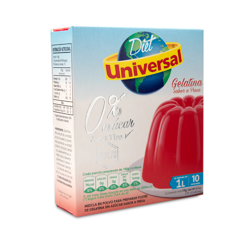UNIVERSAL GELATINA DIET FRESA*19G marketcircolo