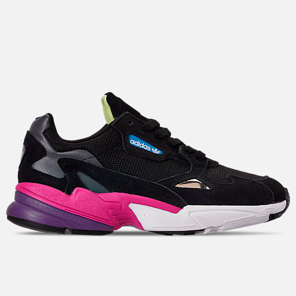 adidas falcon negro rosa