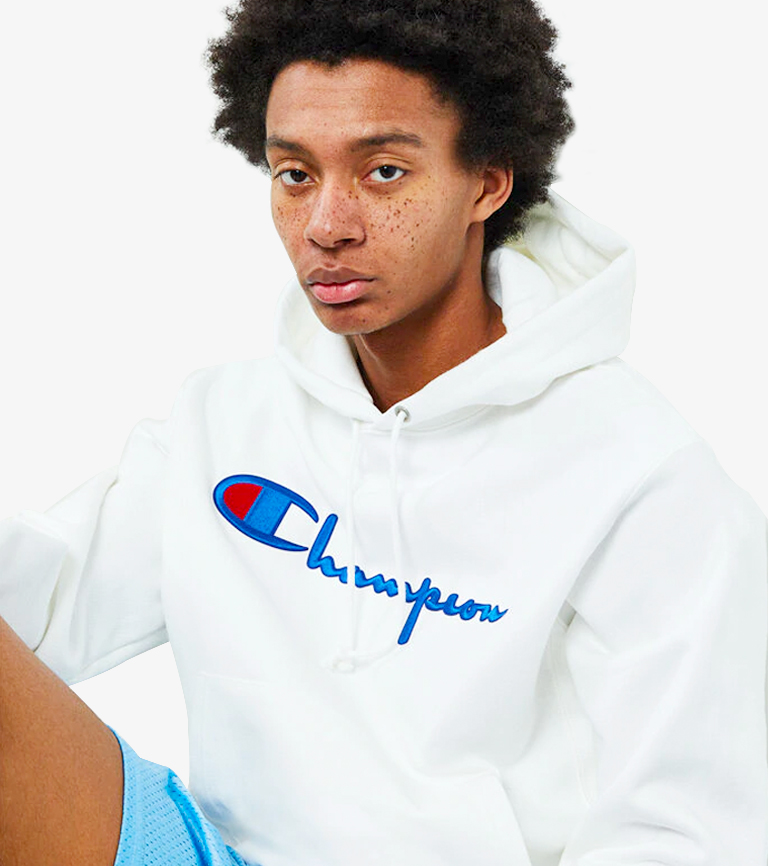 polera champion blanca