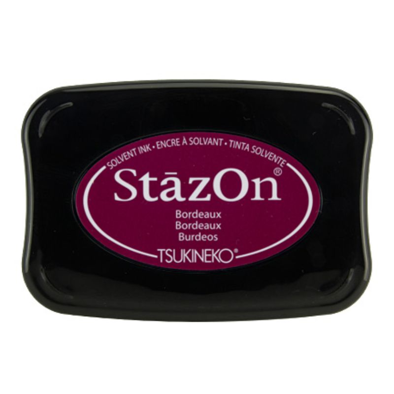 Tinta Stazon Ink  Bordeaux

Tinta especialmente creada para estapar en: Plásticos, metal, vidrio, cerámica, papel laminado, papel cuché y cuero. No recomendado para el tejido. 

Equipo Scrapyart
