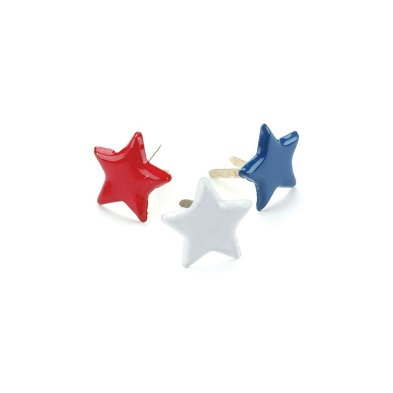 Brads Stars - Red, White And Blue

Brads de metal decorativos, especiales para tus proyectos de scrapbooking y otras manualidades.

Equipo Scrapyart
