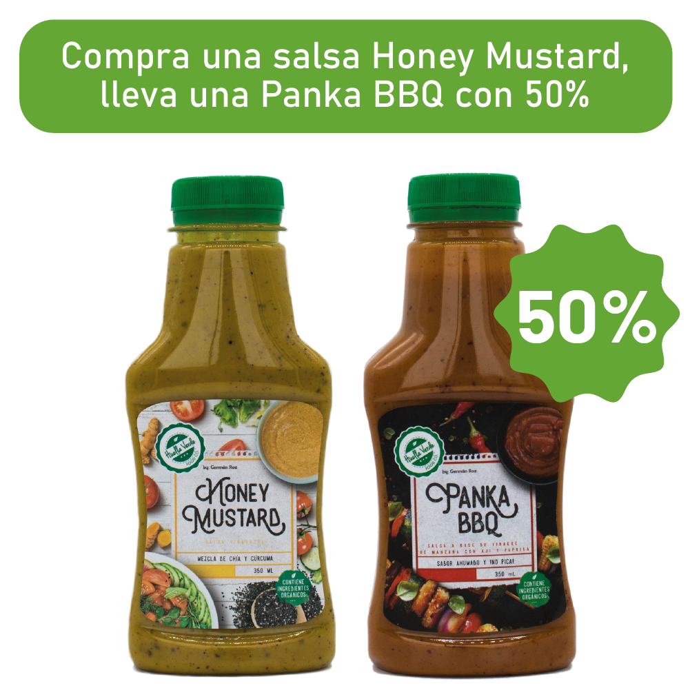 Por la compra de 1 salsa honey, Llévate la salsa Panka a 50% de descuento
