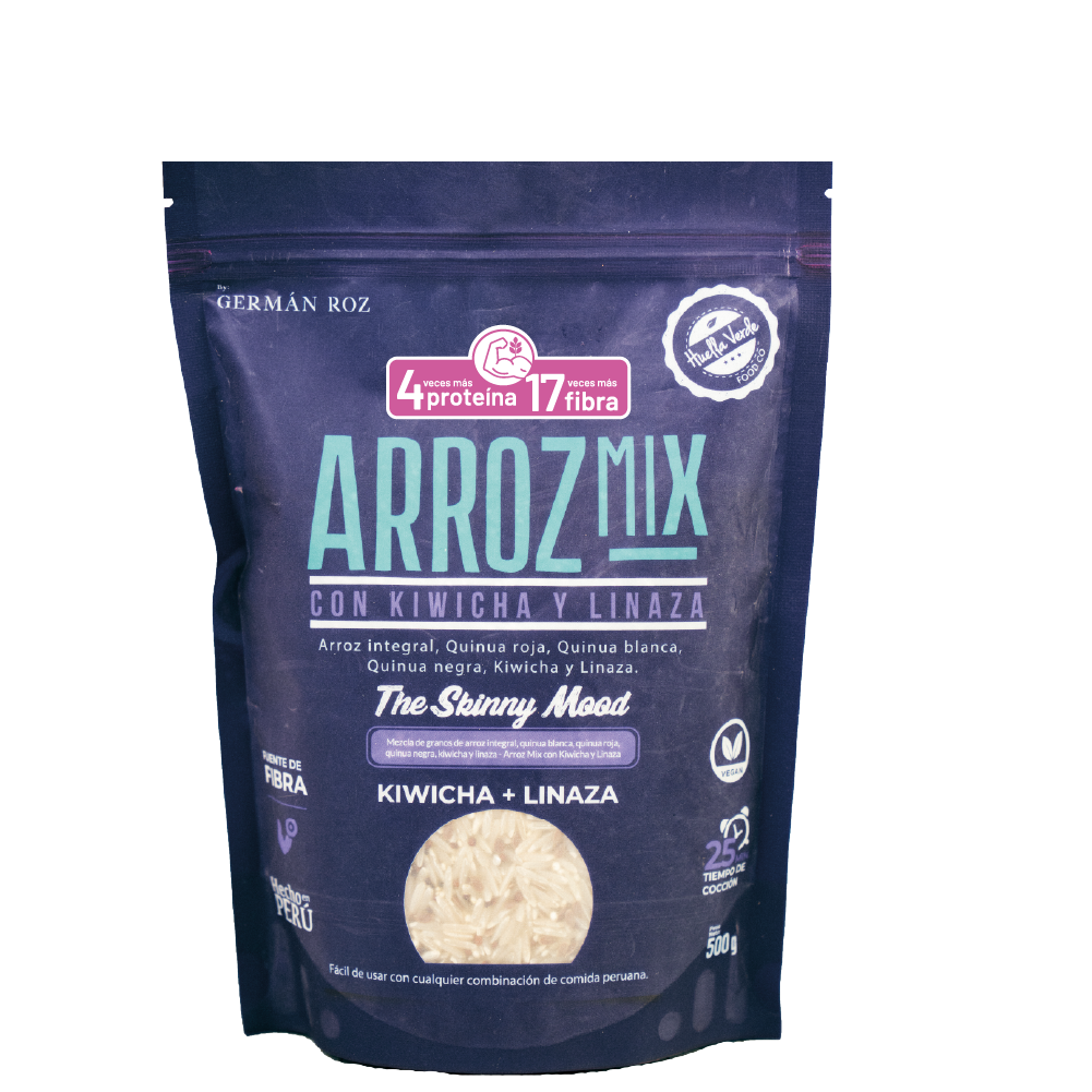 ¡Complementa tus comidas con nuestro nuevo ARROZ MIX!

Contiene 4 veces más proteína y 17 veces más de fibra que un arroz convencional. Hecho con insumos 100% peruanos y naturales.

Ingredientes: Arroz integral, granos de quinua tricolor, granos de kiwicha y semillas de linaza.

Doypack: 500g

 
